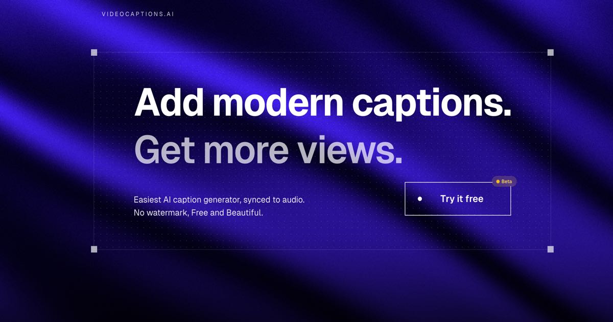 Screenshot of videocaptions.ai